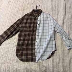 Oversized 2 tone flannel
